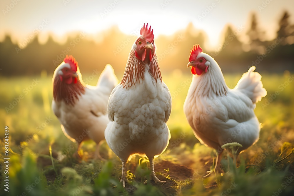 Fototapeta premium Chicken Sunset 