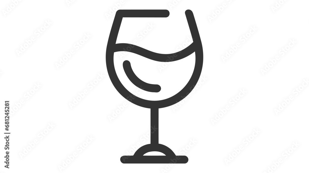 Wine glass icon vector illustration isolated Wine glass icon vector illustration isolated