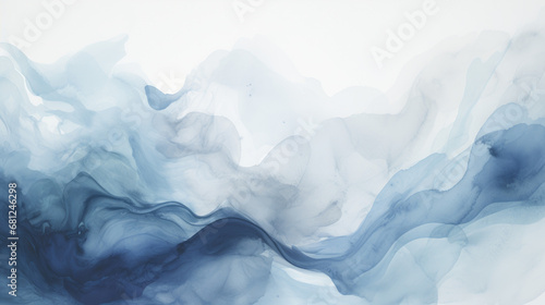 Abstract blue and navy blue wavy smoke background graphic banner