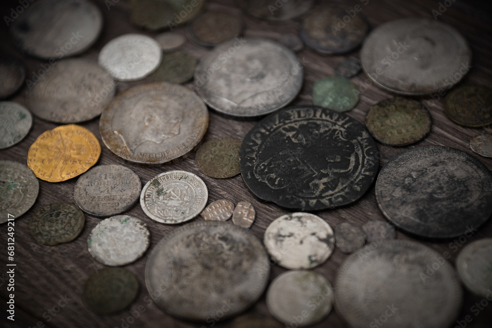 Coins of different countries and periods