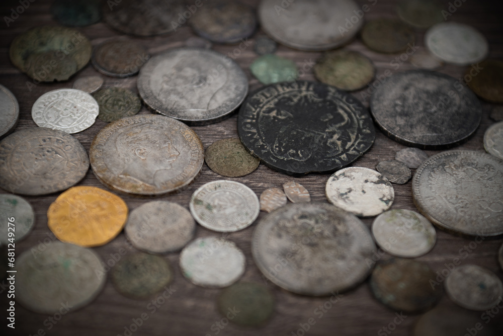 Coins of different countries and periods
