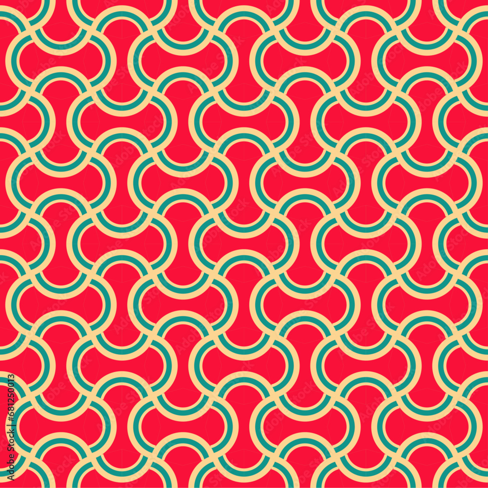 Retro geometric seamless pattern vector image Retro geometric seamless pattern vector image