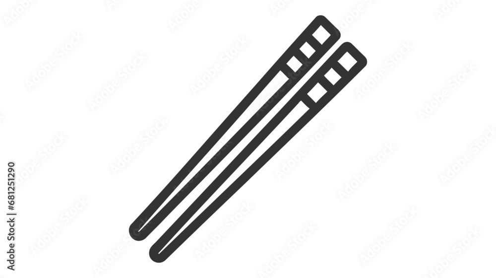 Chopsticks icon on white background