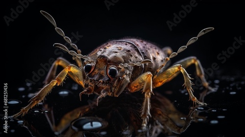 Three ants with golden heads oil creature photography image