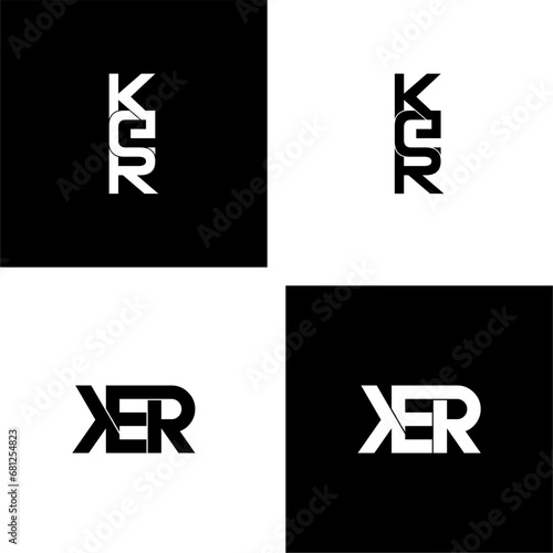 ker typography letter monogram logo design set