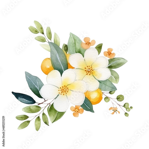 bouquet of flowers on white