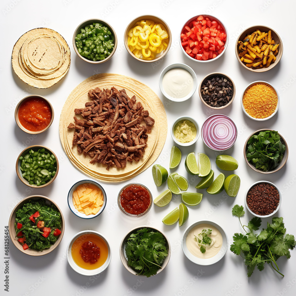 tacos food with white background a tacos food with white background a