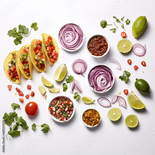 tacos food with white background d