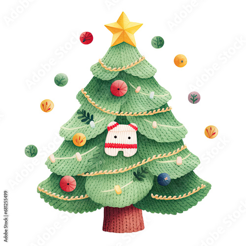 Wallpaper Mural christmas tree with decorations Torontodigital.ca