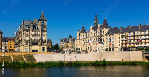 Photos View of Place de l'Hotel de Ville from Meuse river embankment