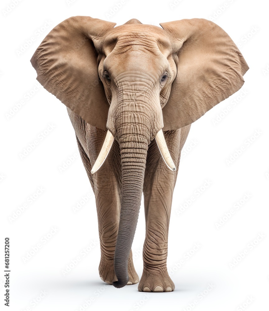 elephant approaching isolated
