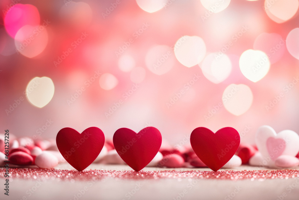 Valentine's Day red heart background