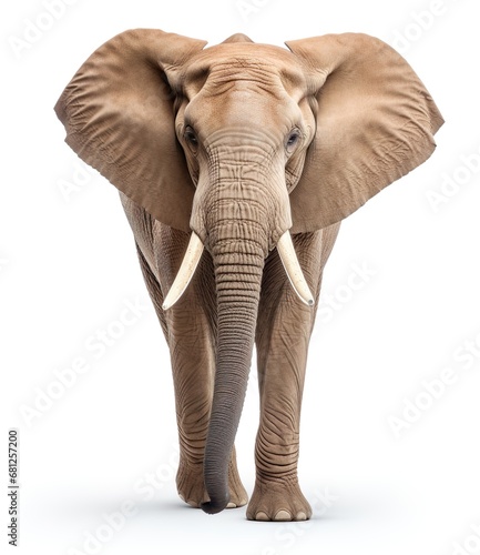 elephant approaching isolated 