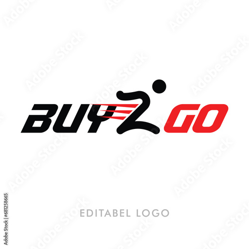 buy to go leter and icon logo design buy to go now, vector and editabel logo photo