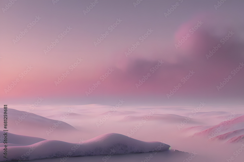Winter cozy and atmospheric landscape,Generative AI