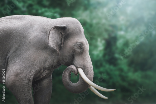 Konstfotografi Male Asian Elephant (elephas maximus)