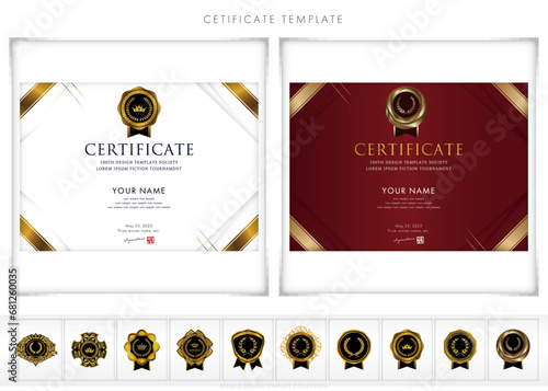 賞状１１９（横）certificate　award　表彰状　celebration