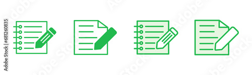 Note icon set. notepad icon vector