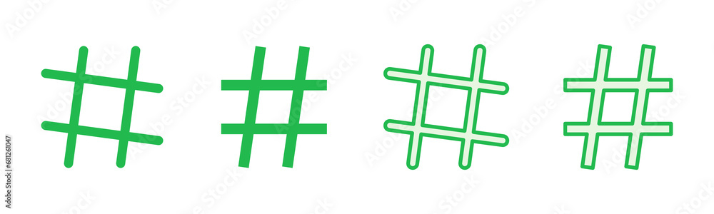 Obraz premium Hashtag icon set. hashtag symbol