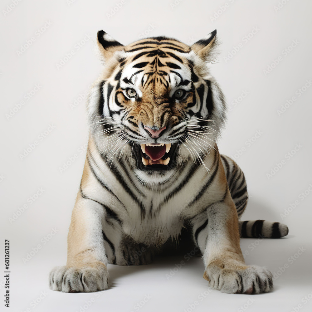 Obraz premium tiger animal on a white background