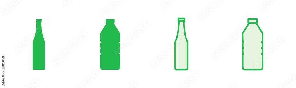 Fototapeta premium Bottle icon set. bottle vector icon