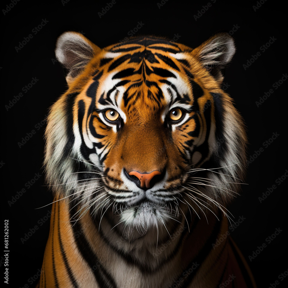 Fototapeta premium tiger animal on a white background