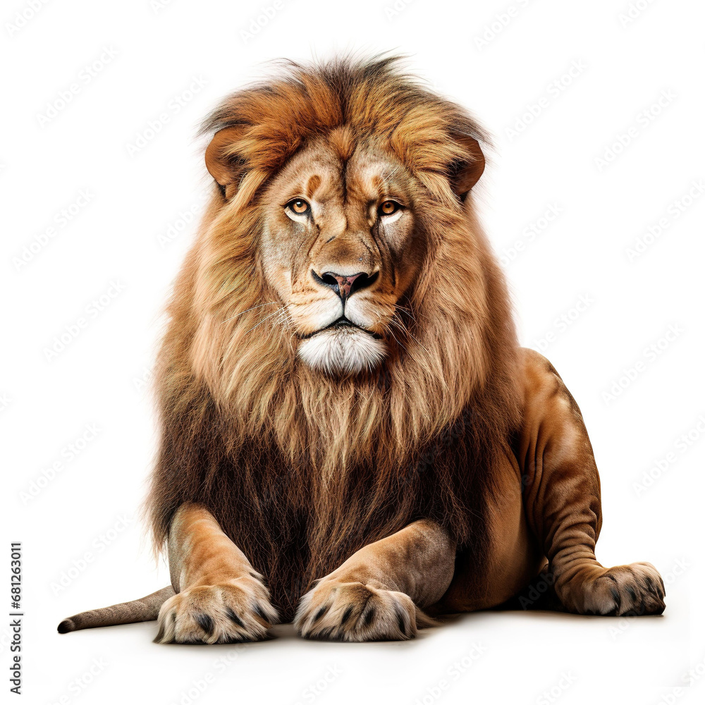 lion animal on a white background
