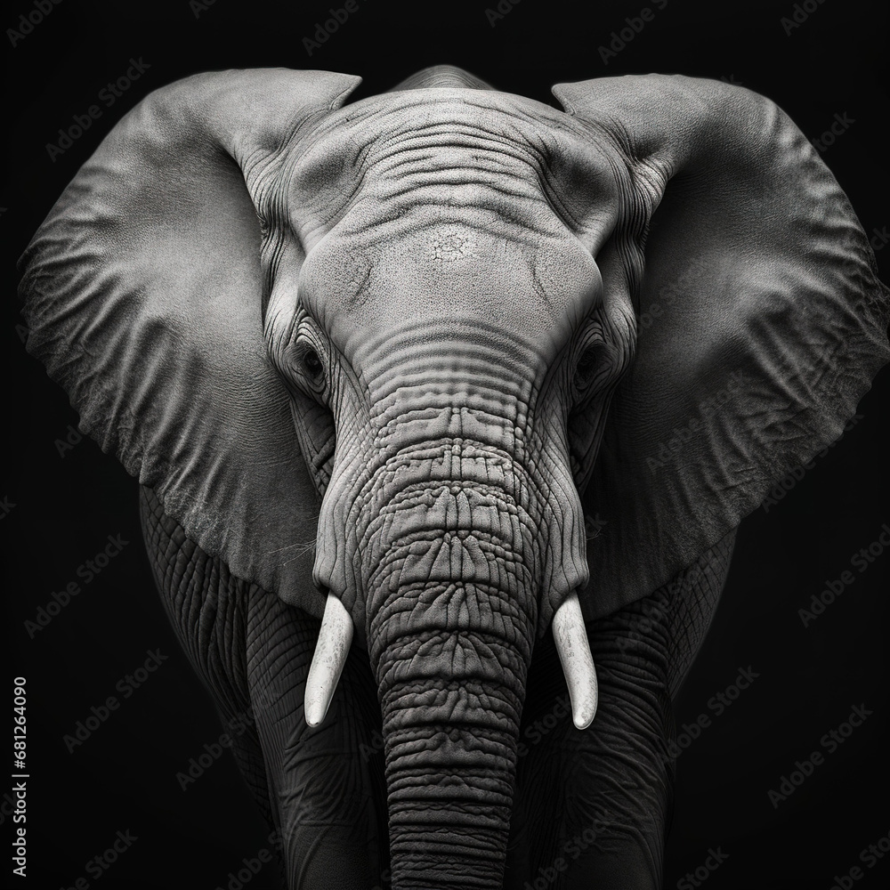 elephant animal on a white background