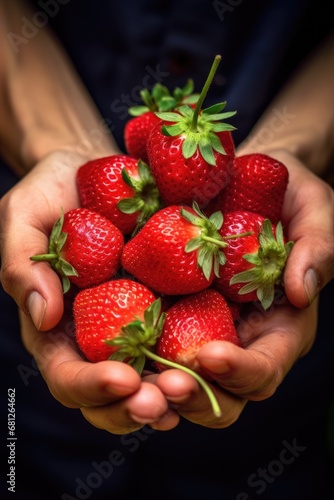 Farmers hand holding a fres...