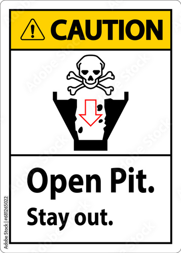 Caution Sign Open Pit, Stay Out