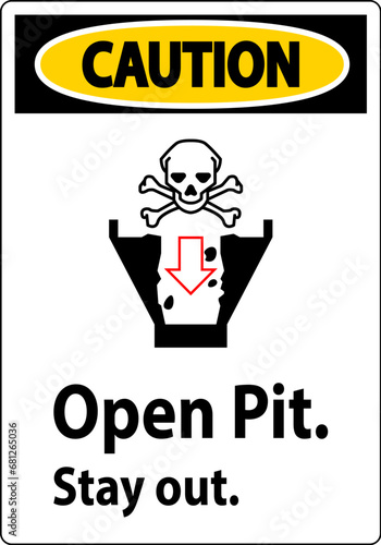 Caution Sign Open Pit, Stay Out