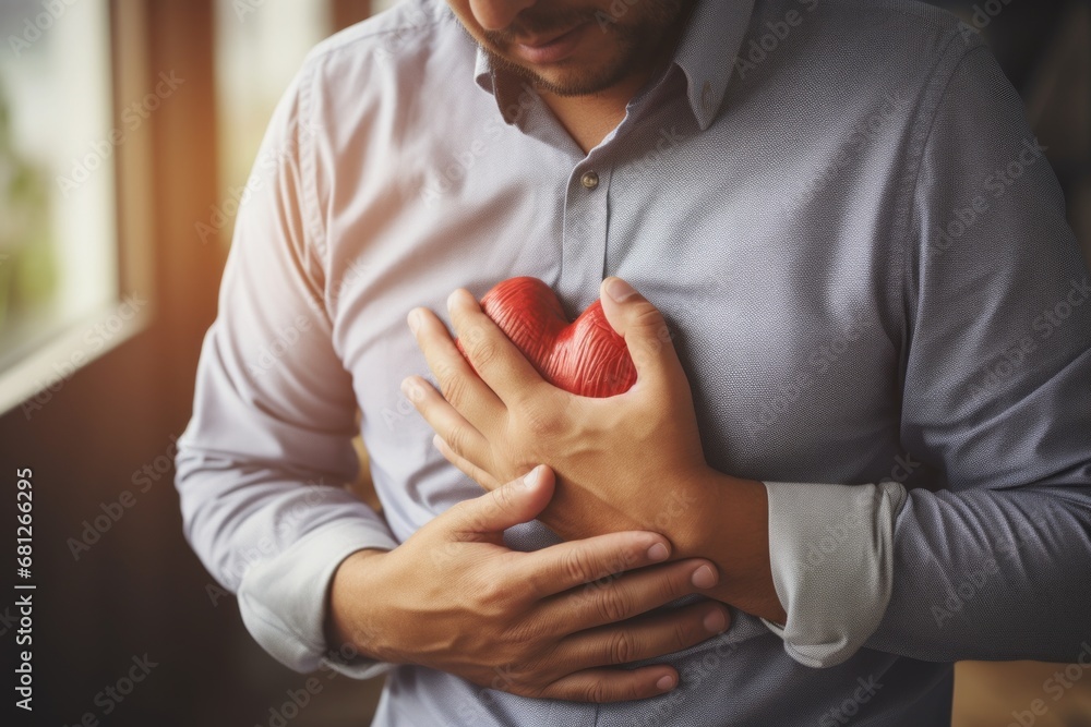 3D halogram of a heart against the background of a human silhouette, study of heart disease by AI, AI in the development of treatment for heart disease 3D halogram of a heart against the background of a human silhouette, study of heart disease by AI, AI in the development of treatment for heart disease