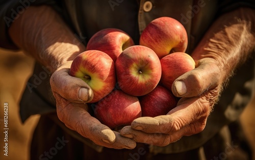 Farmers hand holding a fres...