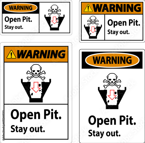 Warning Sign Open Pit, Stay Out