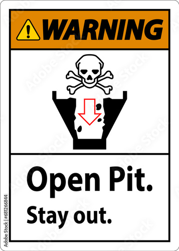 Warning Sign Open Pit, Stay Out