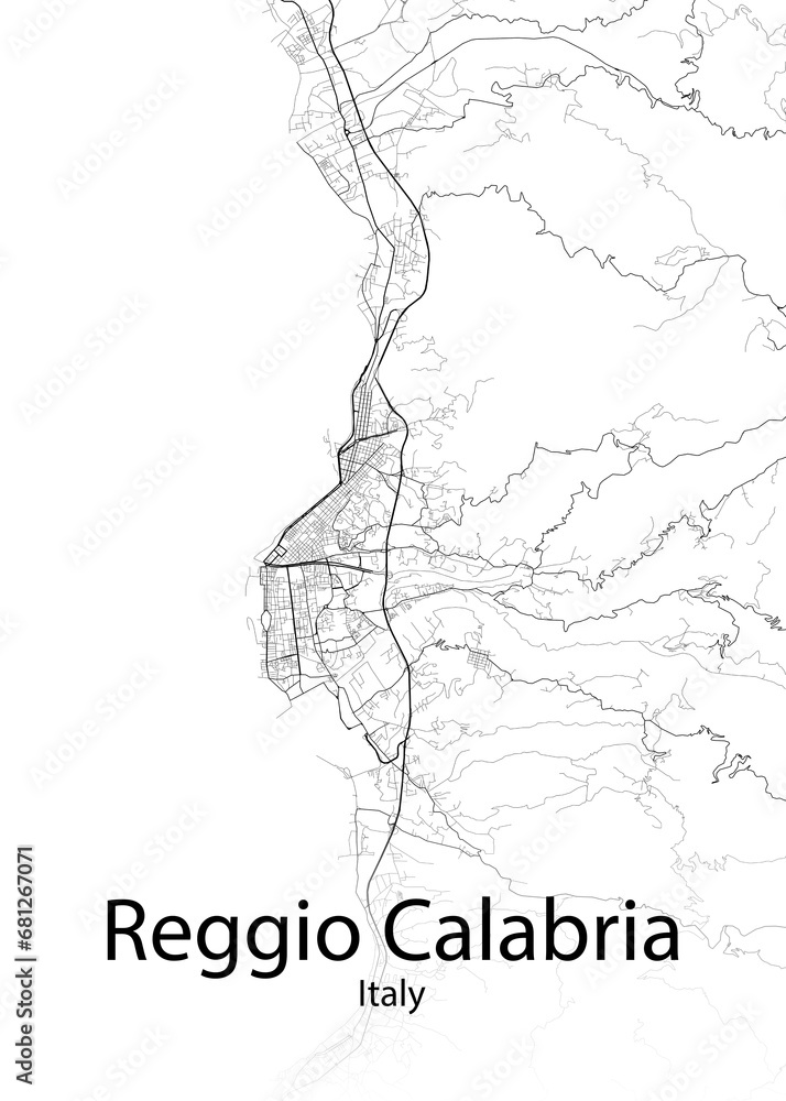 Reggio Calabria Italy minimalist map