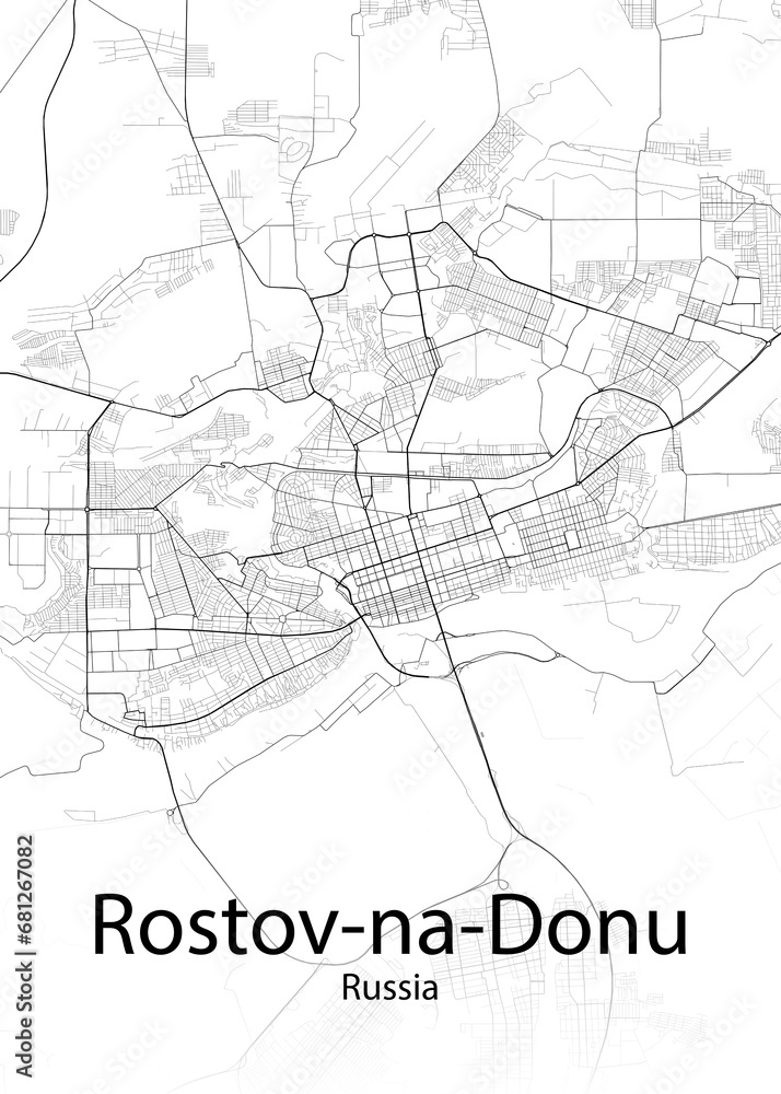 Rostov-na-Donu Russia minimalist map