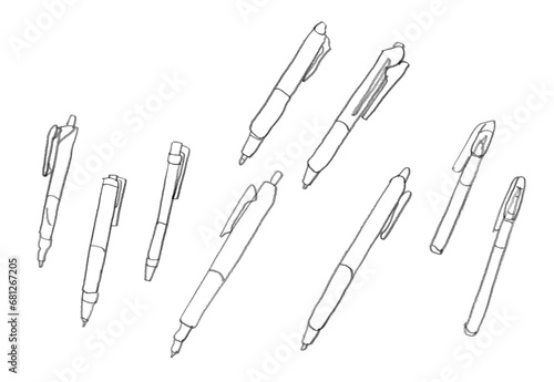 ボールペン：鉛筆で描いたドローイング photo