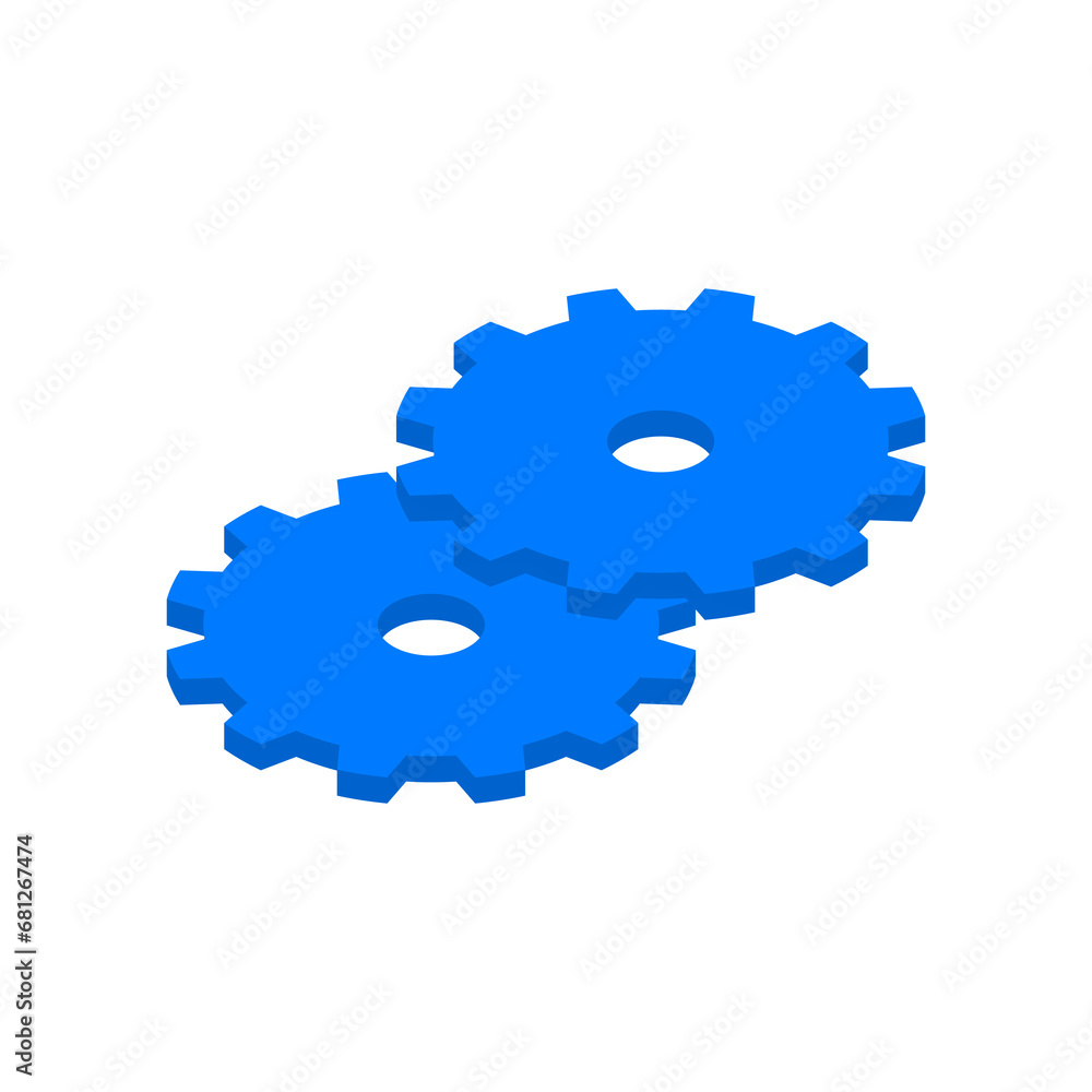 Illustration vector graphic of isolated isometric icon setting. Illustration vector graphic of isolated isometric icon setting.