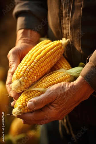 Farmers hand holding a fres...
