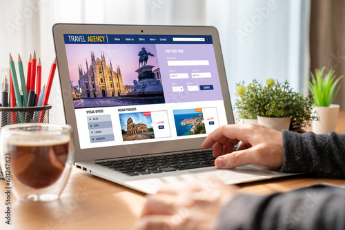 Online travel agency website for modish search and travel planning offers deal and package for flight , hotel and tour booking photo