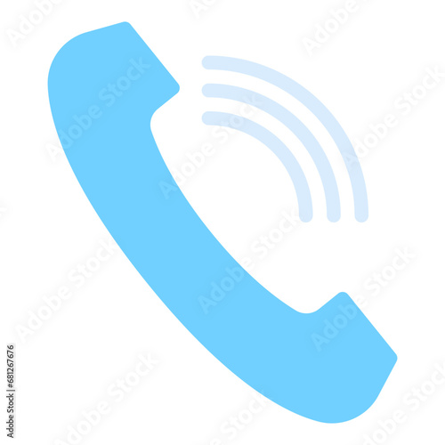 phone call icon flat style