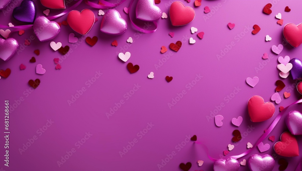  Happy Valentine's day decoration with heart background