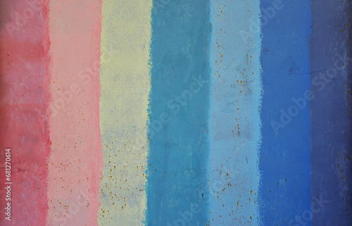 Texture of an old metal wall, painted in several different colors