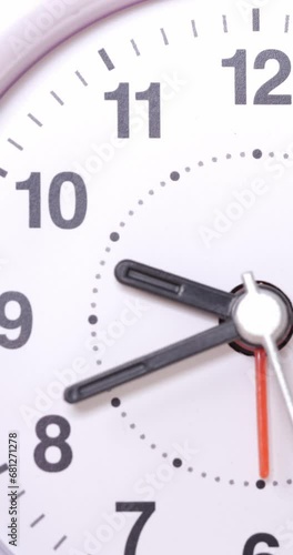 Wallpaper Mural Vertical video front view CU Time-lapse zoom in White alarm clock says 9:30 a.m. Torontodigital.ca