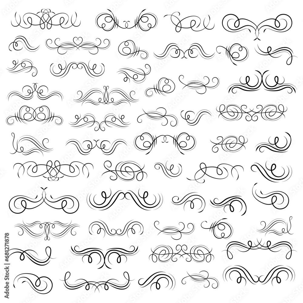 Vector graphic elements for design vector elements. Swirl elements decorative illustration. Classic calligraphy swirls, swashes, floral motifs. Good for greeting cards, wedding invitations, Vector graphic elements for design vector elements. Swirl elements decorative illustration. Classic calligraphy swirls, swashes, floral motifs. Good for greeting cards, wedding invitations,