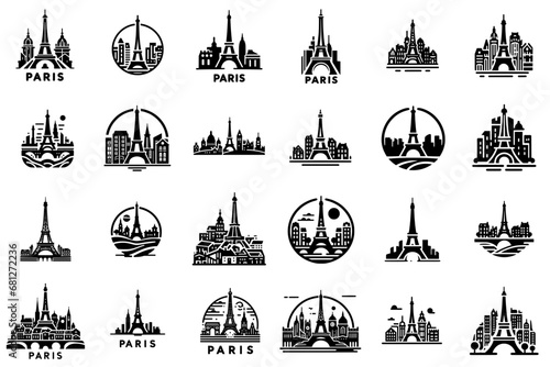 Exploring the Heart of Paris: Vector Illustrations of the French Capital landmarks