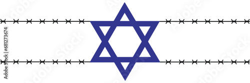 International Holocaust Remembrance Day vector. Star of David . January 27. Important day