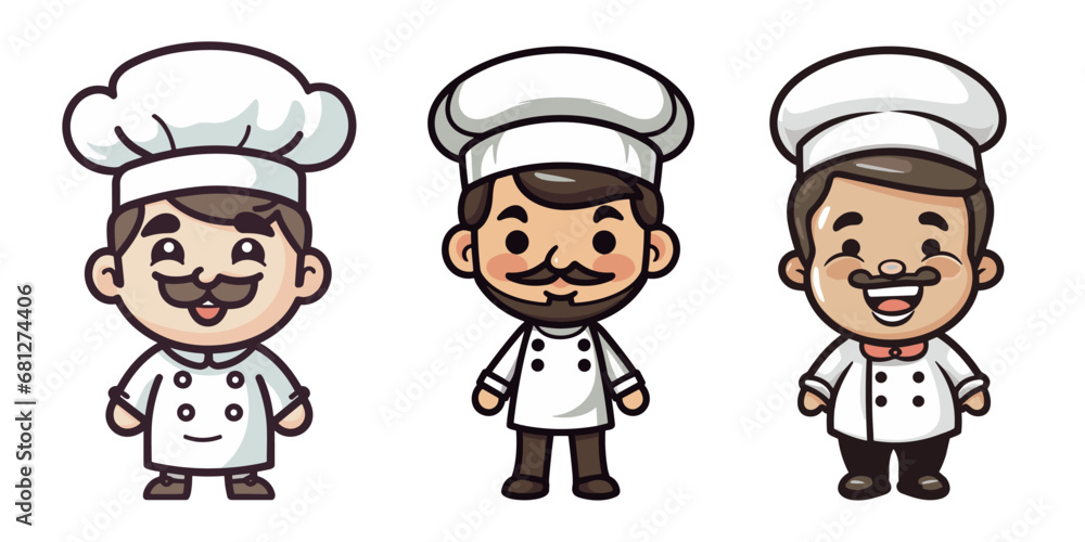 Cute Chef Cartoon Vector Illustration Cute Chef Cartoon Vector Illustration