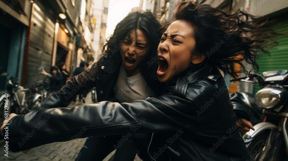 two women fight two women fight
